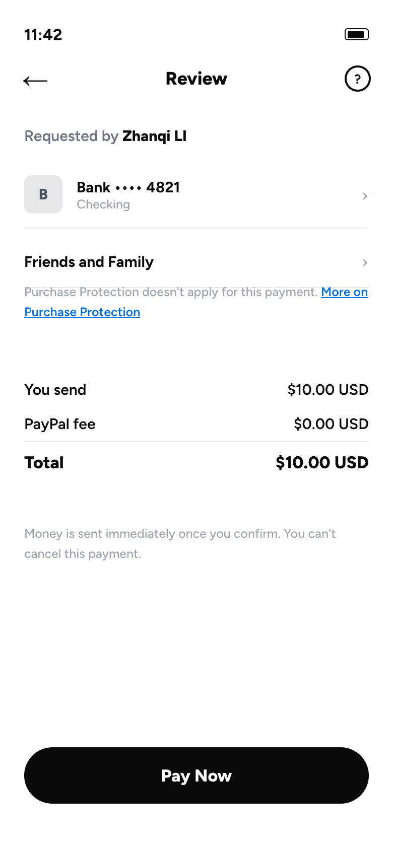 Payer funding source and review screen (reconstructed)